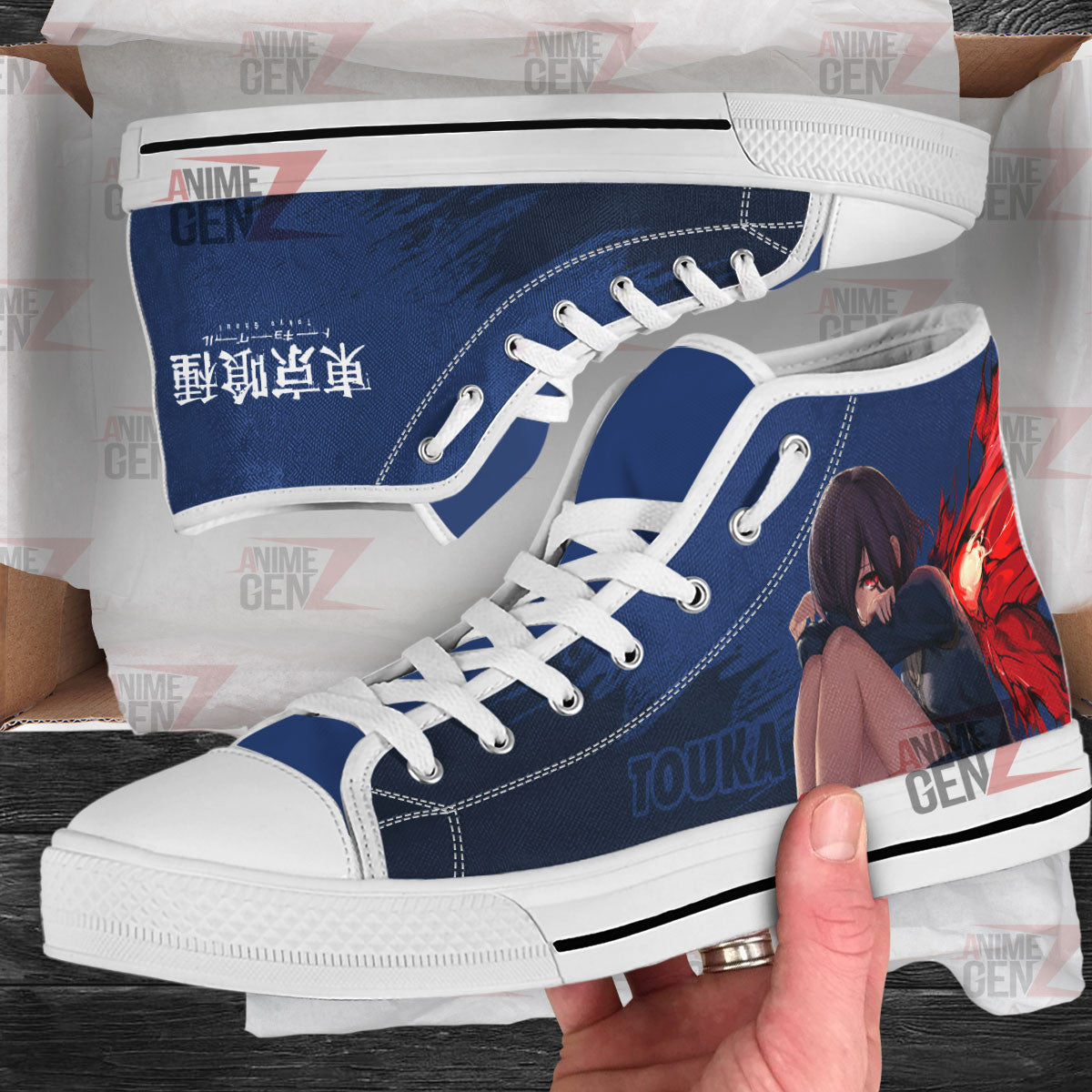 Tokyo Ghoul Touka Kirishima High Top Shoes Custom Anime Shoes