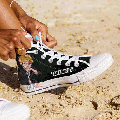 Tokyo Revengers Takemichy High Top Shoes Custom Anime Shoes
