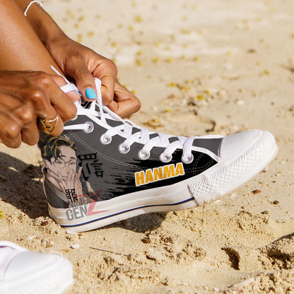 Tokyo Revengers Shuji Hanma High Top Shoes Custom Anime Shoes