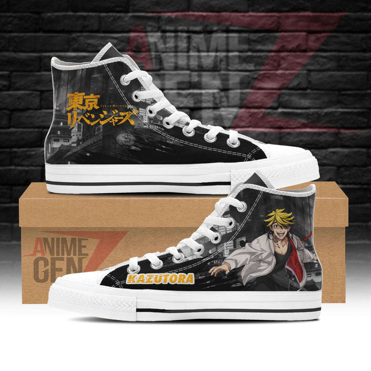 Tokyo Revengers Kazutora Hanemiya High Top Shoes Custom Anime Shoes