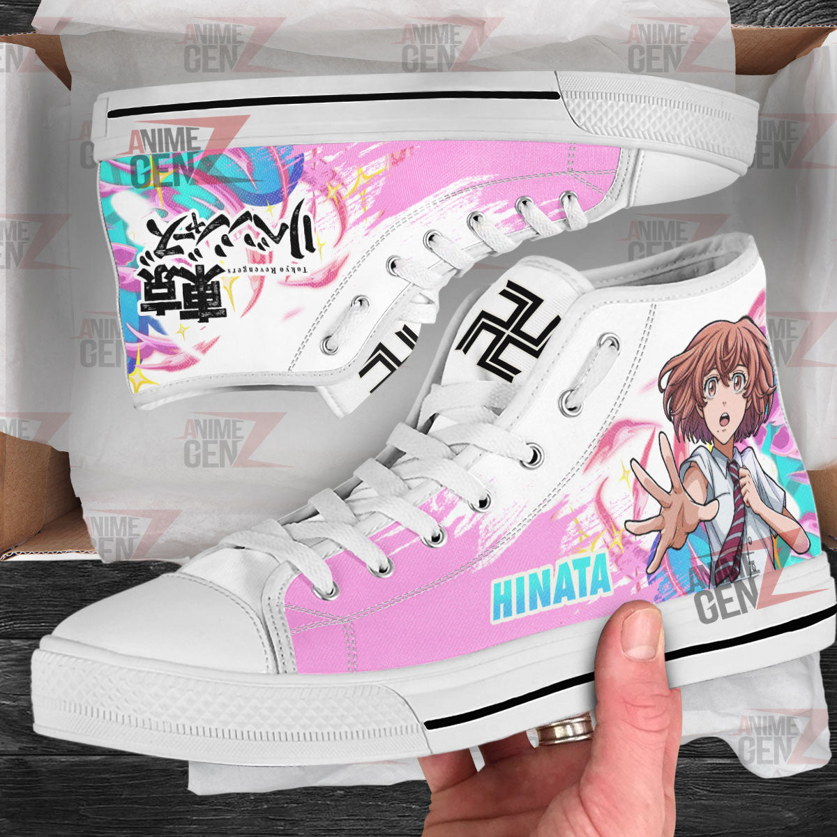Tokyo Revengers Hinata Tachibana High Top Shoes Custom Anime Shoes