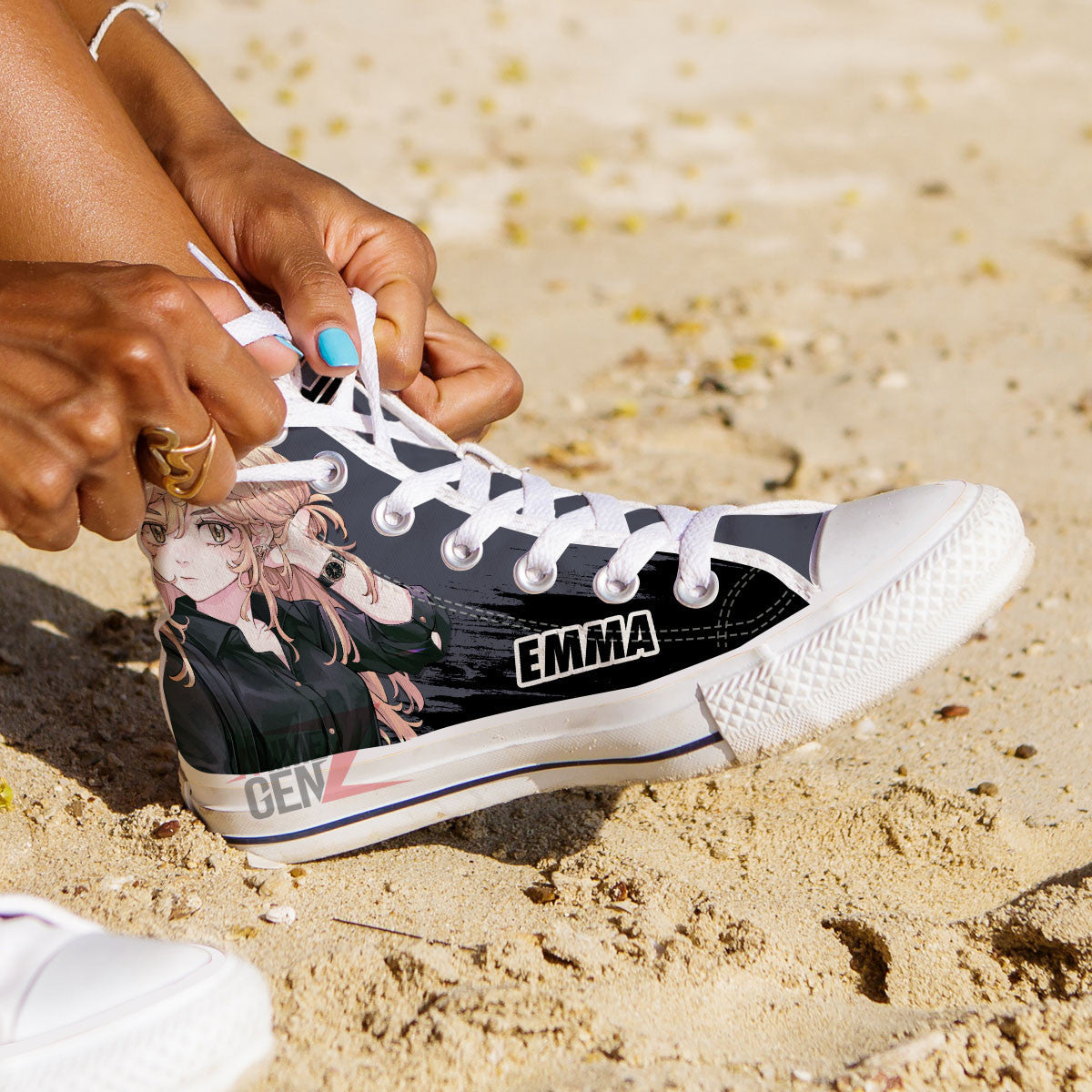Tokyo Revengers Emma Sano High Top Shoes Custom Anime Shoes