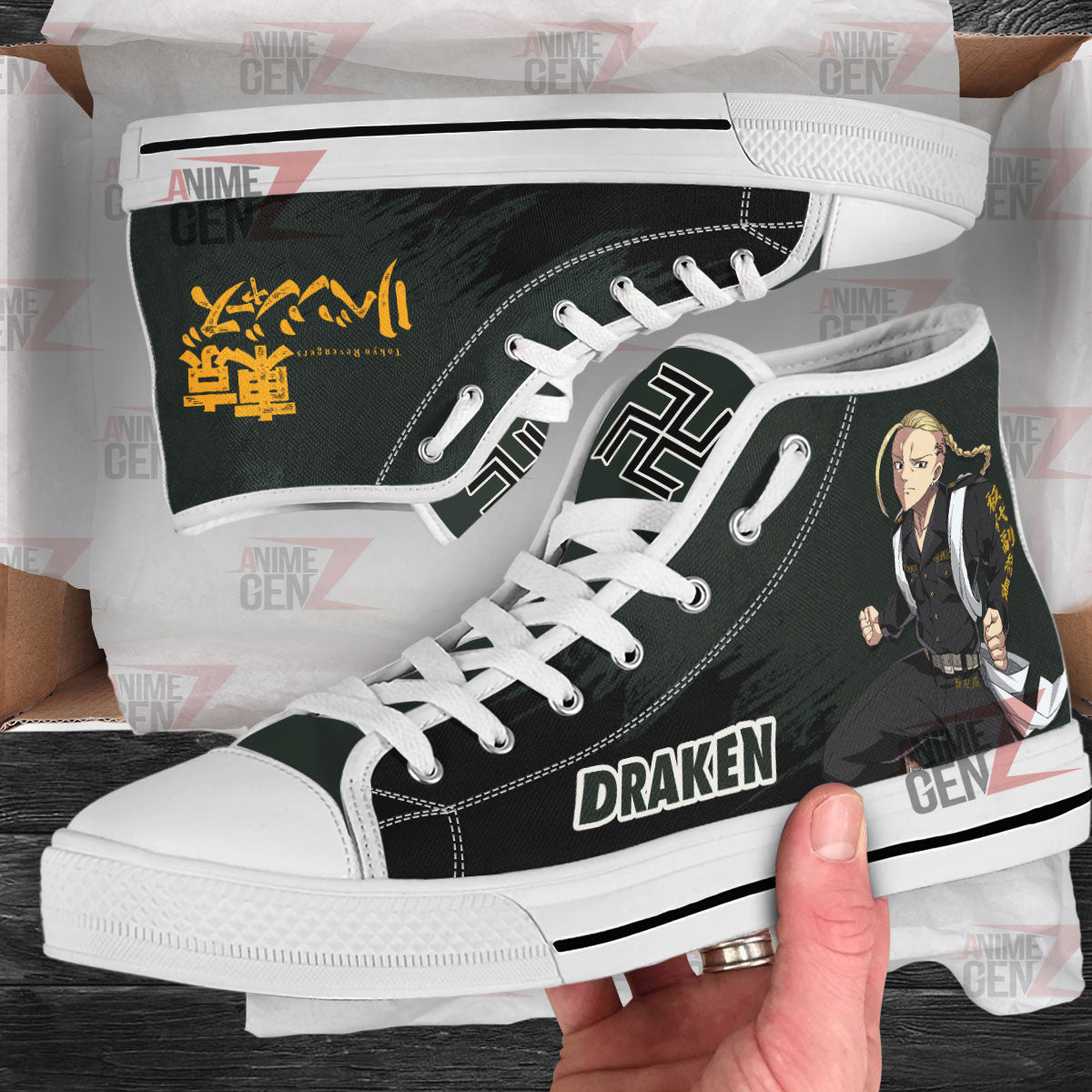 Tokyo Revengers Draken High Top Shoes Custom Anime Shoes