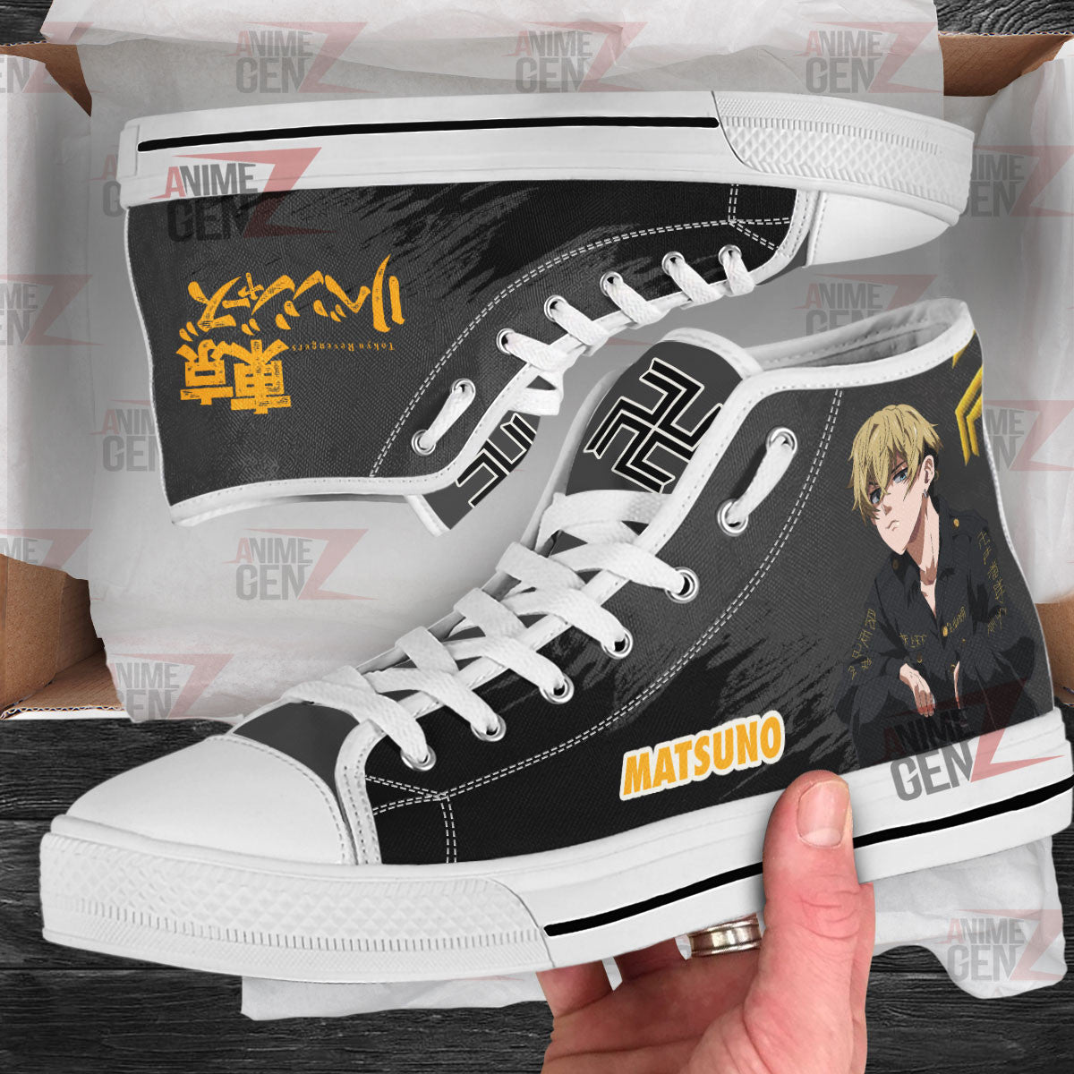 Tokyo Revengers Chifuyu Matsuno High Top Shoes Custom Anime Shoes