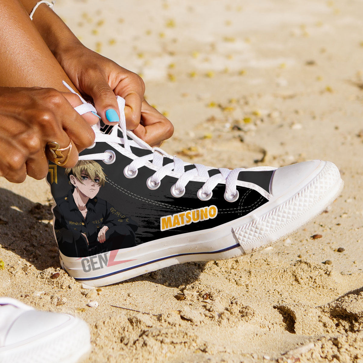 Tokyo Revengers Chifuyu Matsuno High Top Shoes Custom Anime Shoes