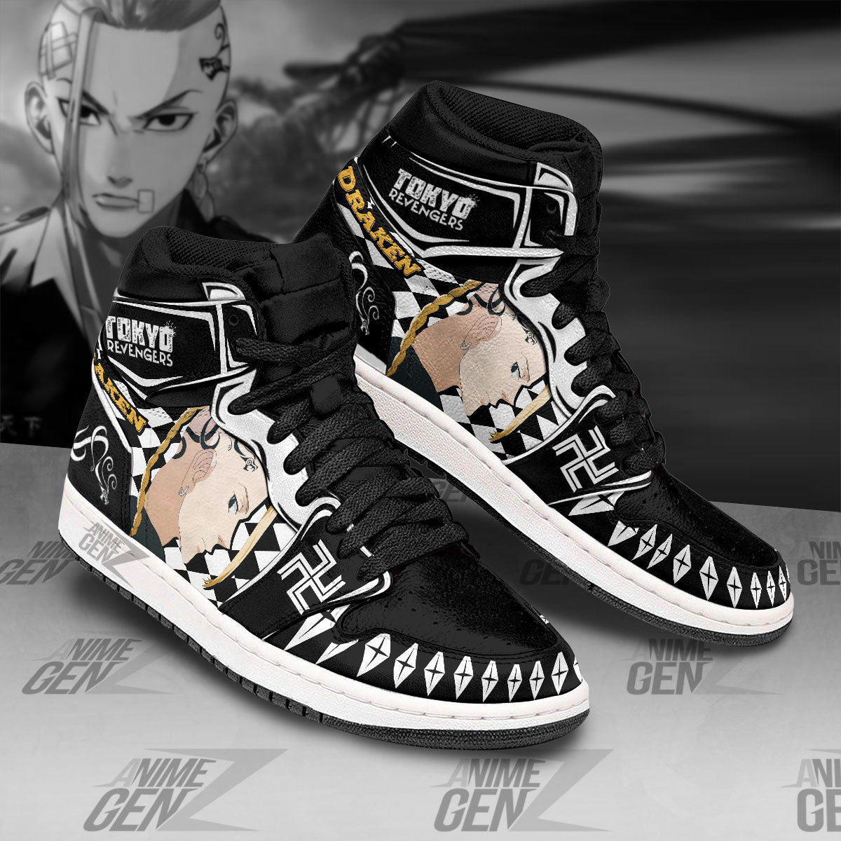 Tokyo Revengers Draken JD Sneakers Custom Anime Shoes