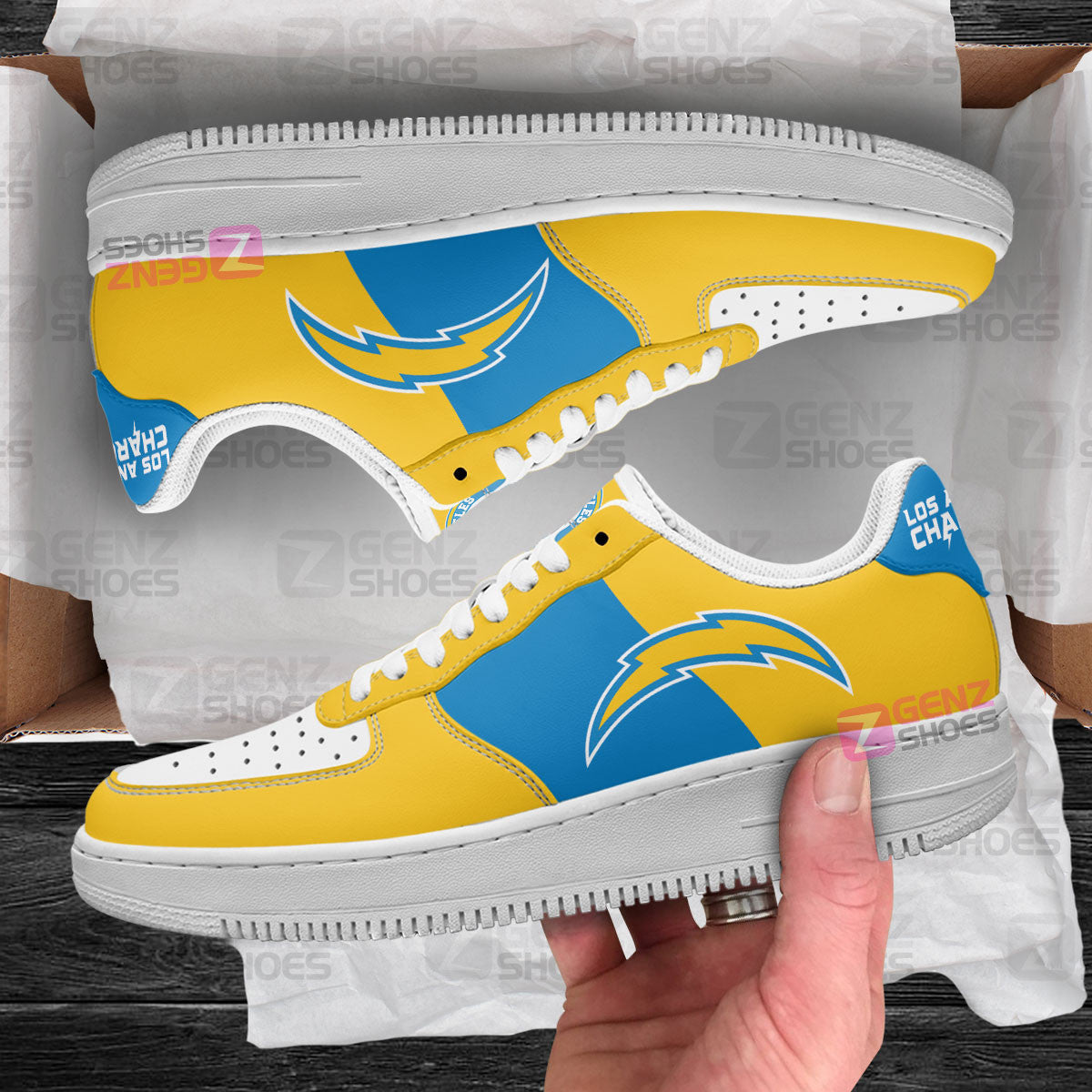 Los Angeles Chargers Air Sneakers NFL Custom Sports Shoes