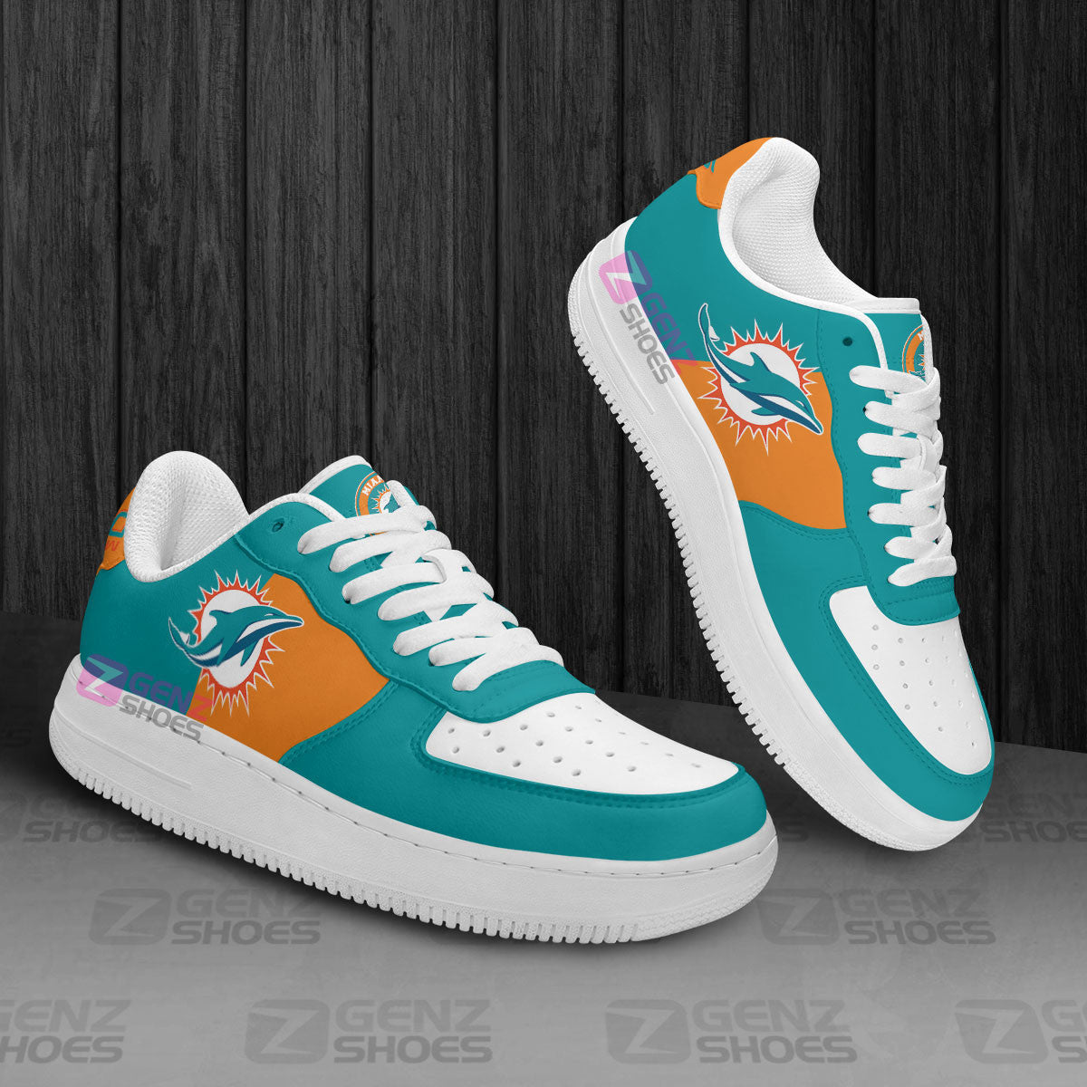 Miami Dolphins Air Sneakers NFL Custom Sports Shoes