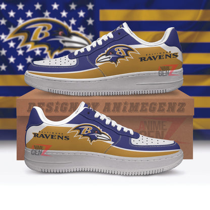 Baltimore Ravens Air Sneakers NFL Custom Sports Shoes