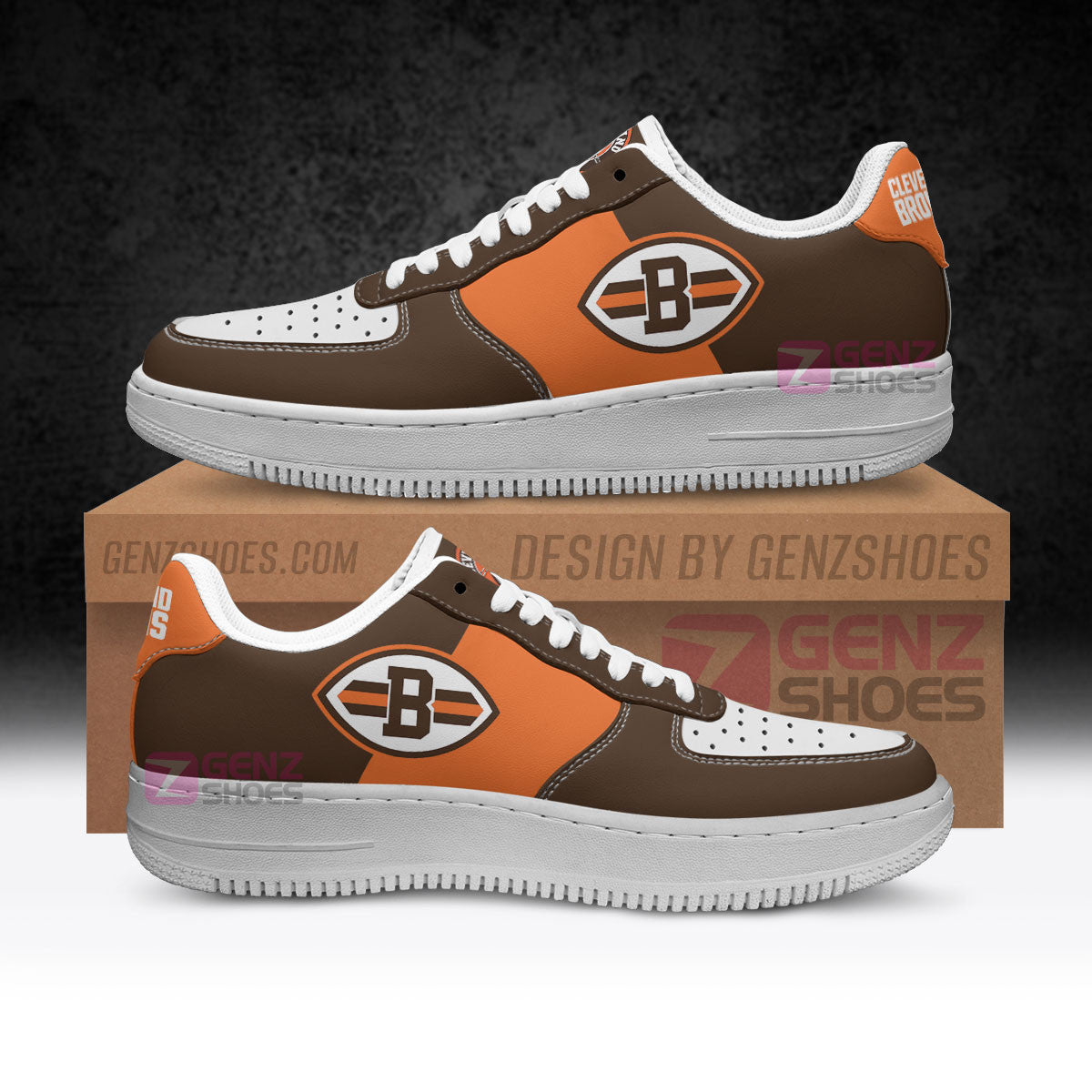 Cleveland Browns Air Sneakers NFL Custom Sports Shoes