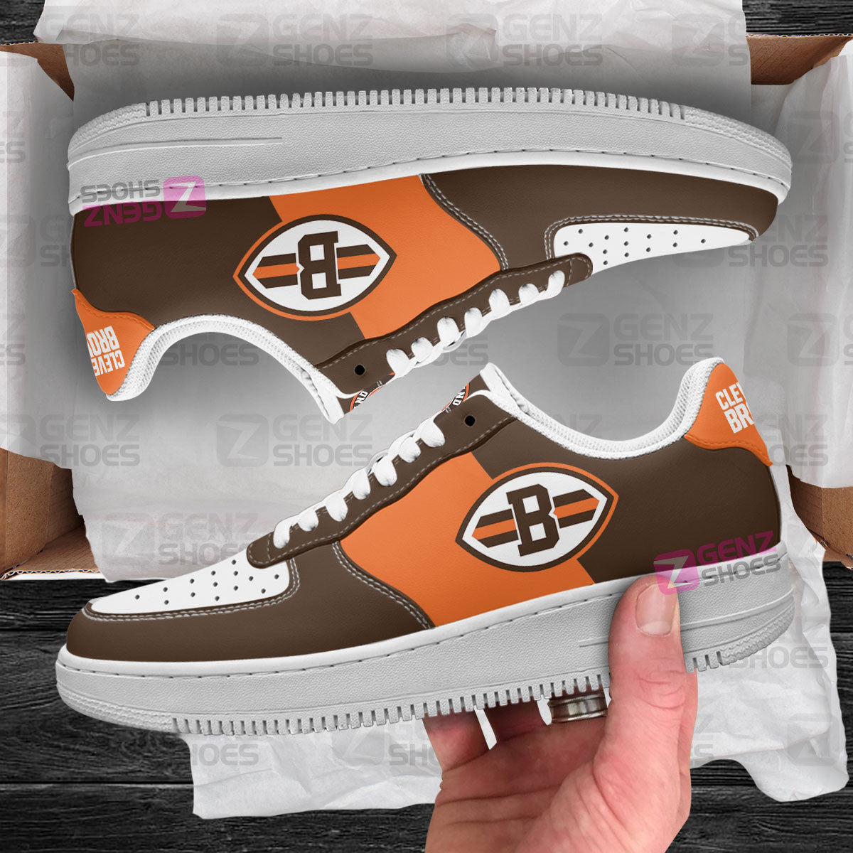 Cleveland Browns Air Sneakers NFL Custom Sports Shoes