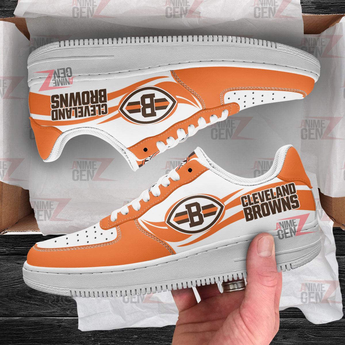 Cleveland Browns Air Sneakers NFL Custom Sports Shoes