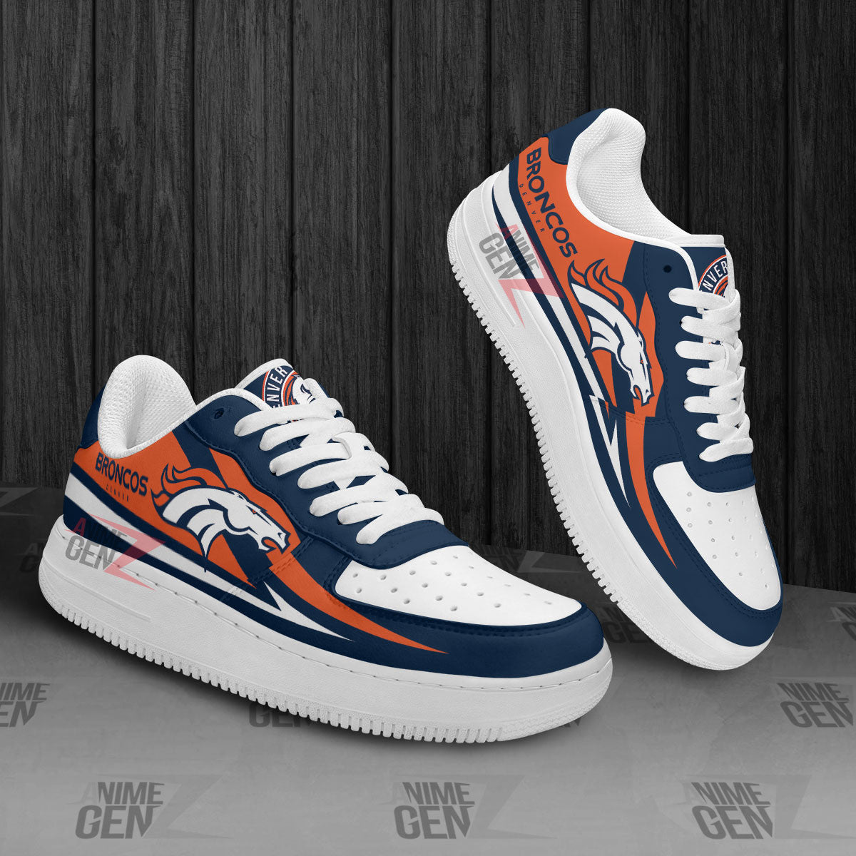 Denver Broncos Air Sneakers NFL Custom Sports Shoes