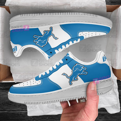 Detroit Lions Air Sneakers NFL Custom Sports Shoes