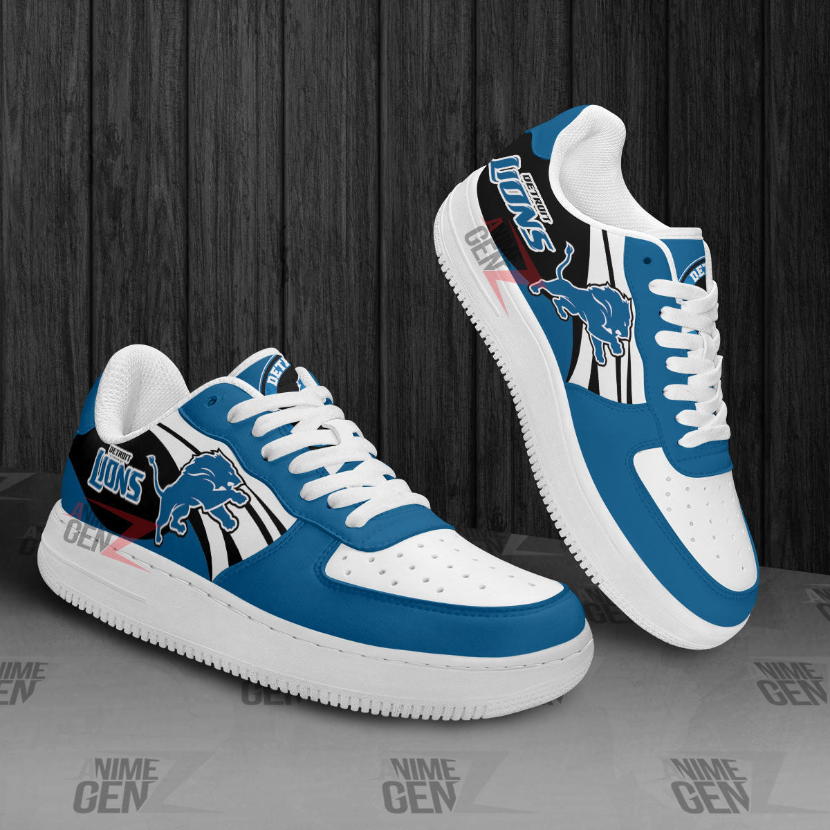 Detroit Lions Air Sneakers NFL Custom Sports Shoes