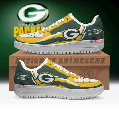 Green Bay Packers Air Sneakers NFL Custom Sports Shoes