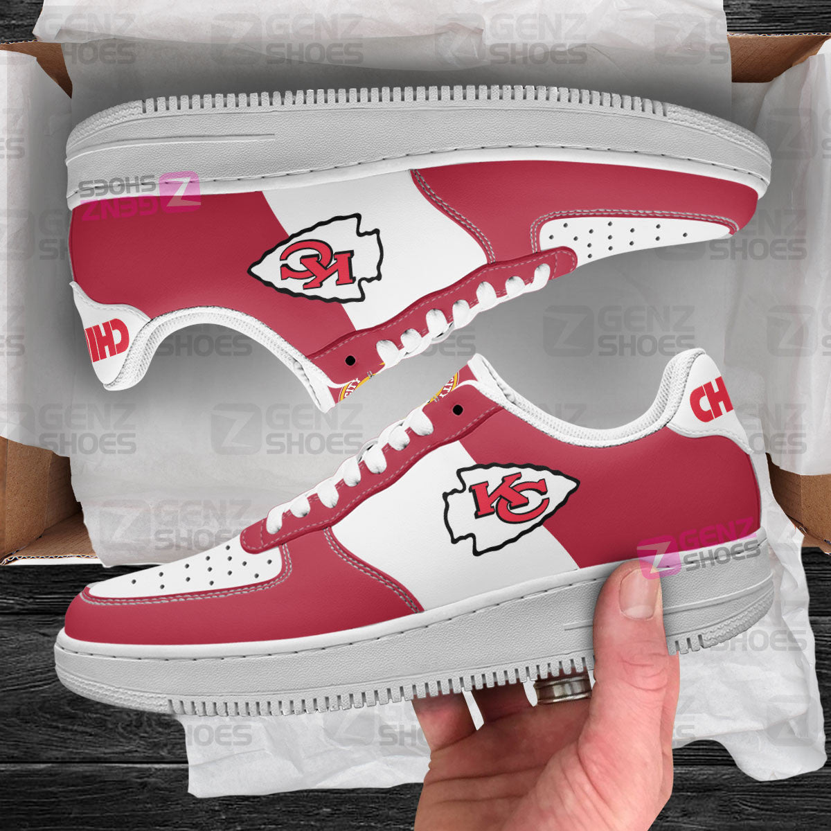 Kansas City Chiefs Air Sneakers NFL Custom Sports Shoes