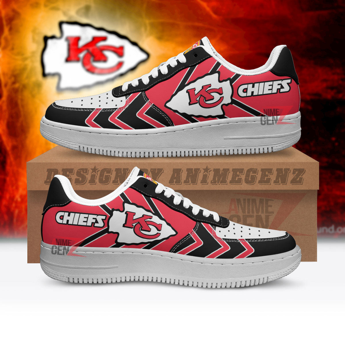 Kansas City Chiefs Air Sneakers NFL Custom Sports Shoes