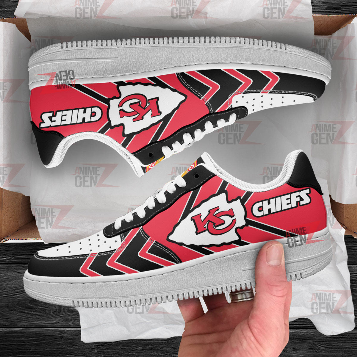 Kansas City Chiefs Air Sneakers NFL Custom Sports Shoes