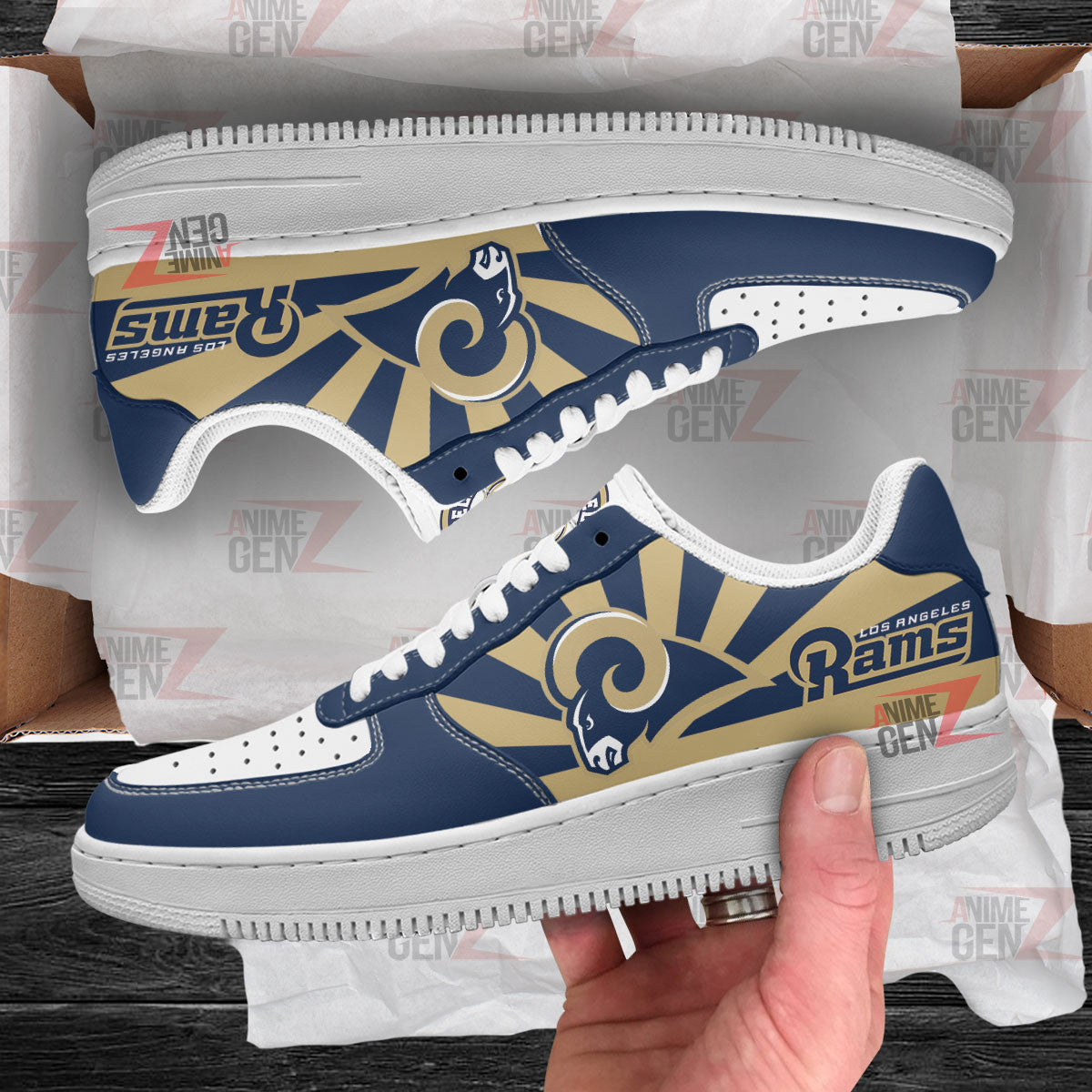 Los Angeles Rams Air Sneakers NFL Custom Sports Shoes