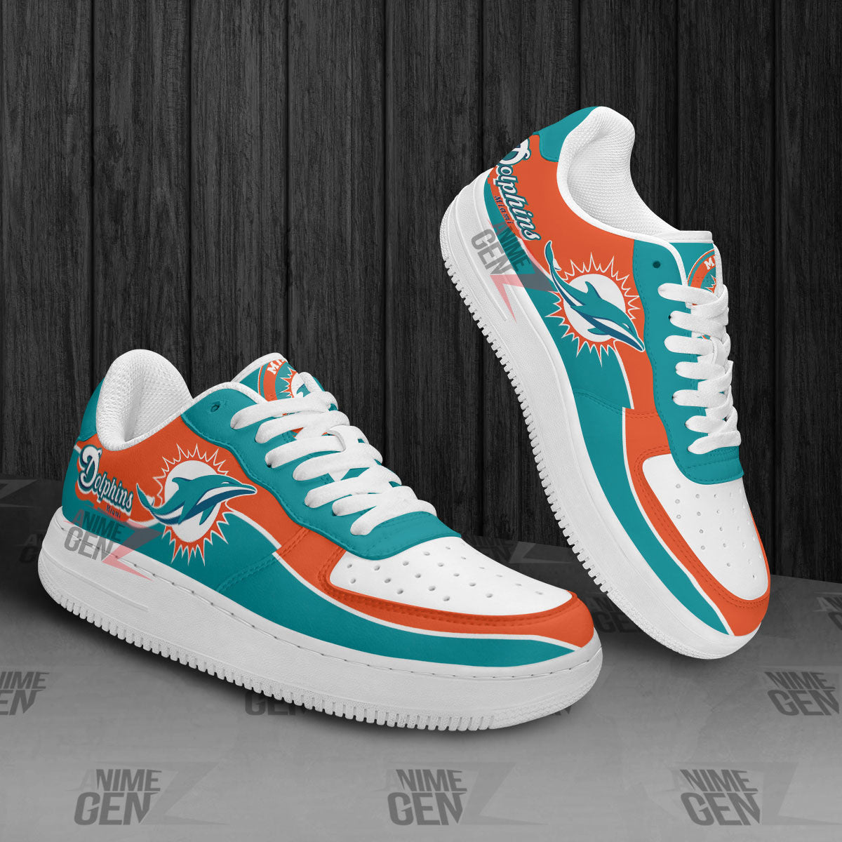 Miami Dolphins Air Sneakers NFL Custom Sports Shoes