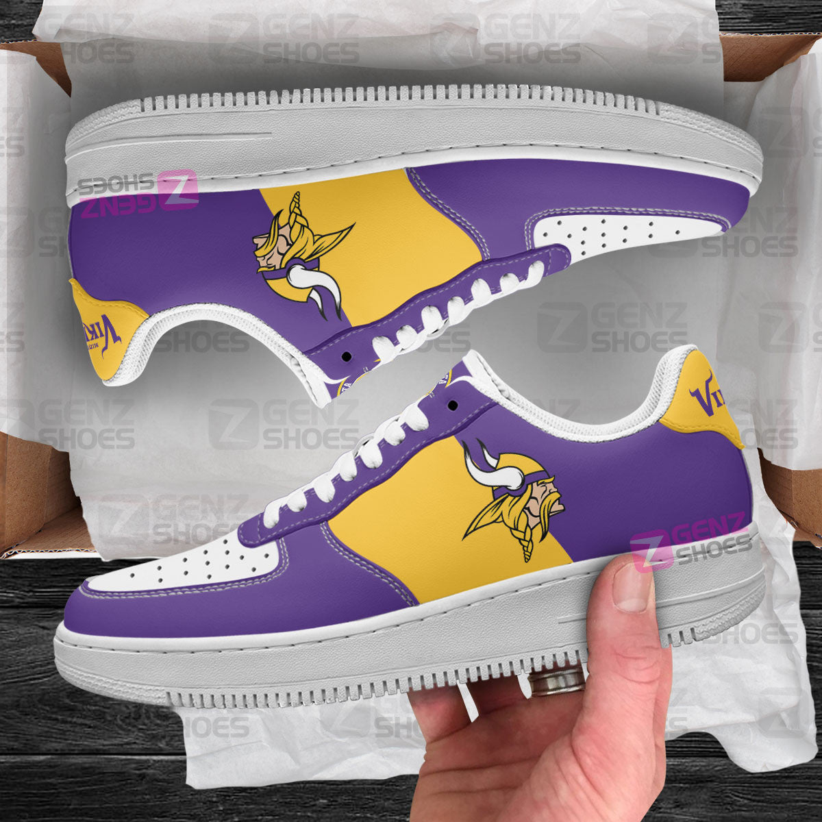 Minnesota Vikings Air Sneakers NFL Custom Sports Shoes