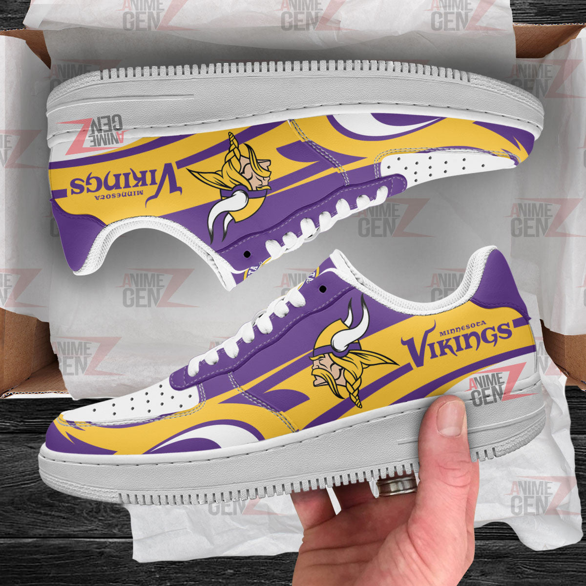 Minnesota Vikings Air Sneakers NFL Custom Sports Shoes