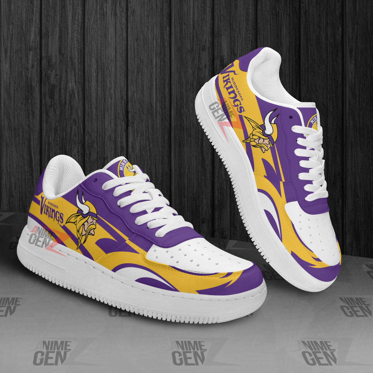 Minnesota Vikings Air Sneakers NFL Custom Sports Shoes