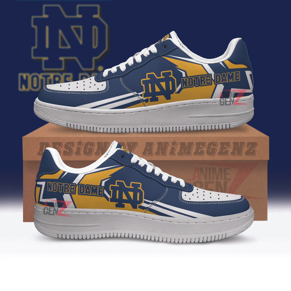 Notre Dame Fighting Irish Air Sneakers NFL Custom Sports Shoes