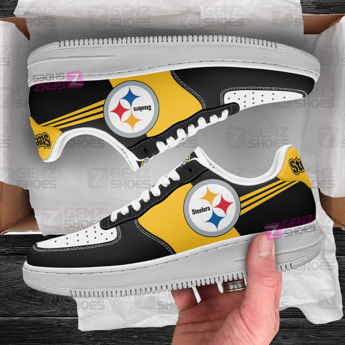 Pittsburgh Steelers Air Sneakers NFL Custom Sports Shoes