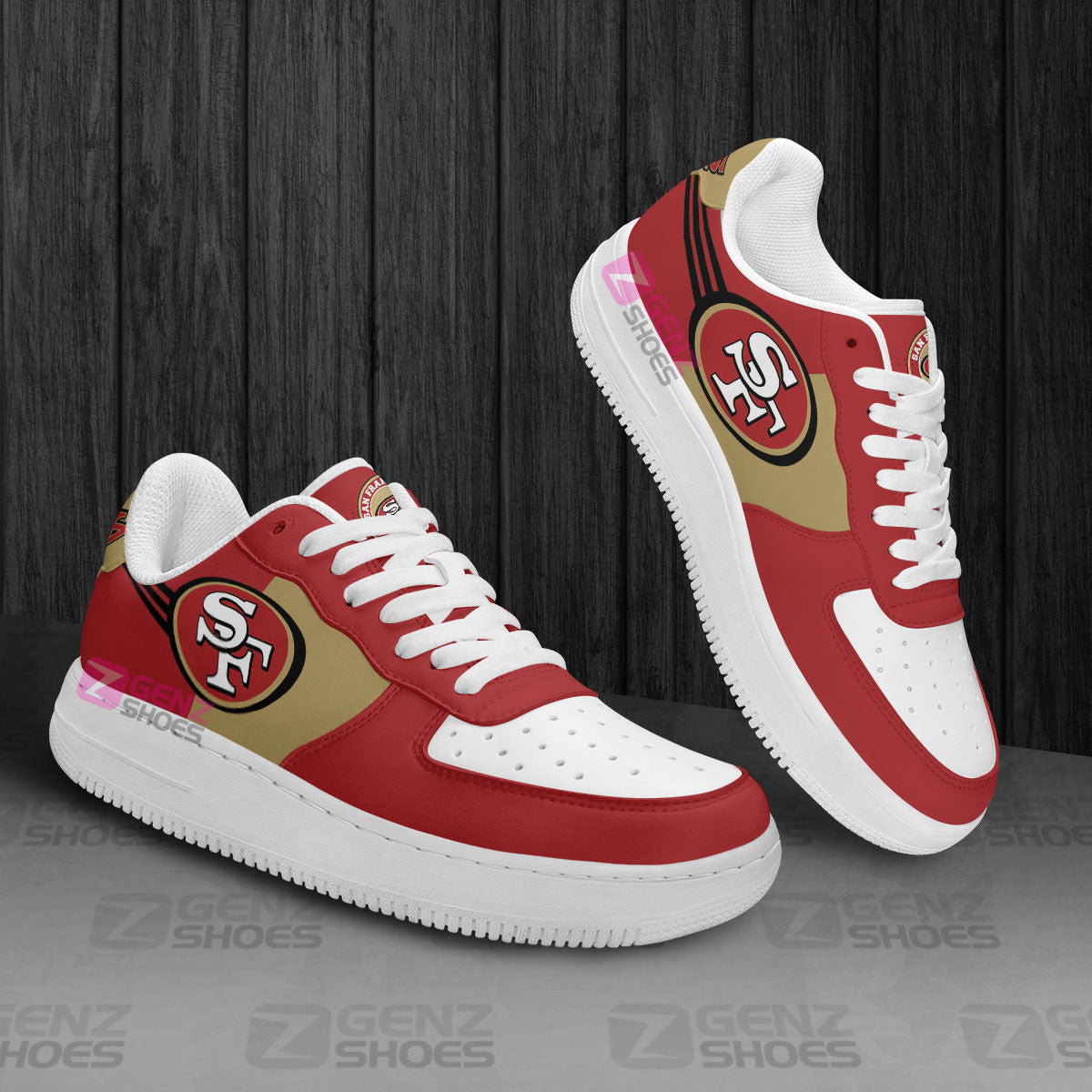 San Francisco 49ers Air Sneakers NFL Custom Sports Shoes