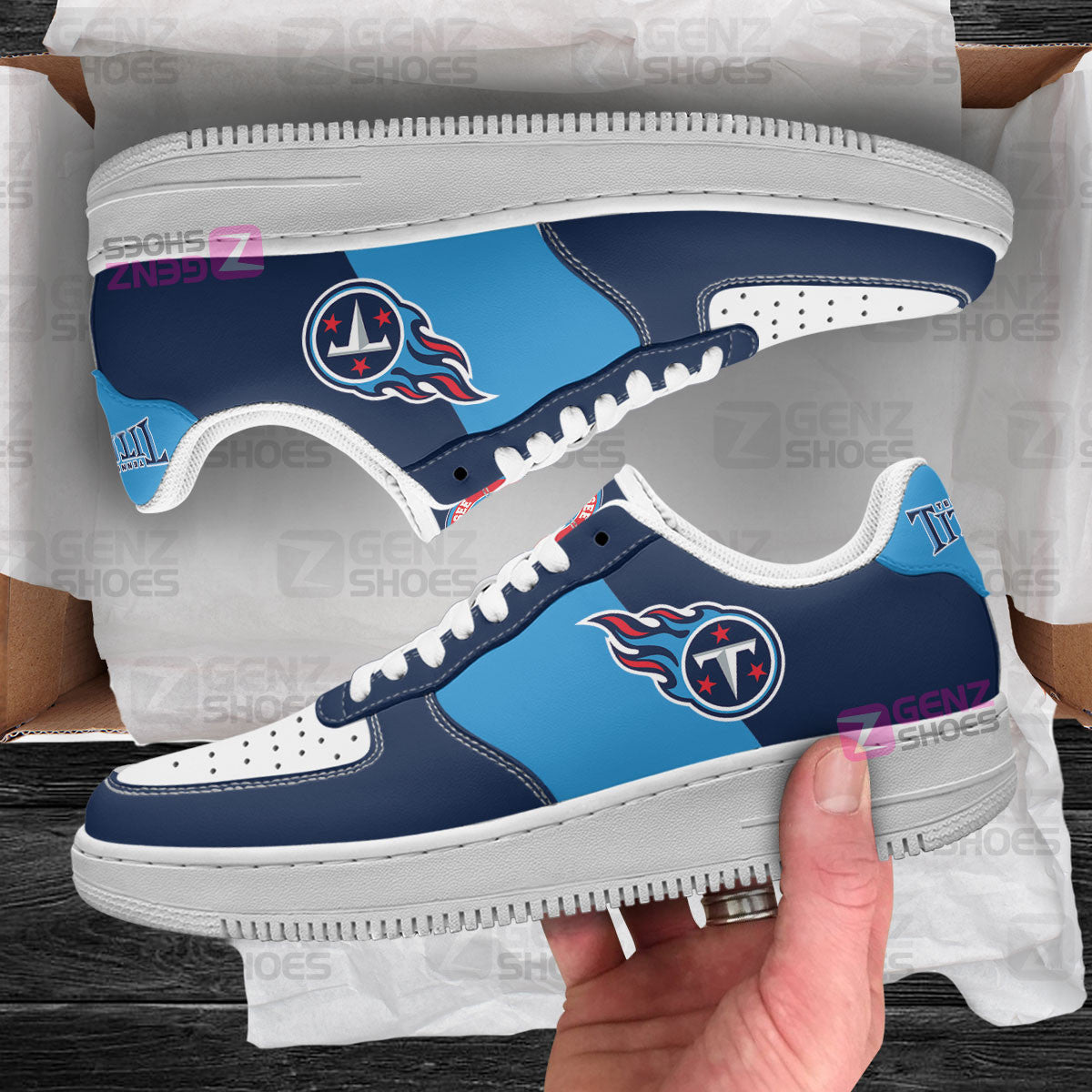 Tennessee Titans Air Sneakers NFL Custom Sports Shoes