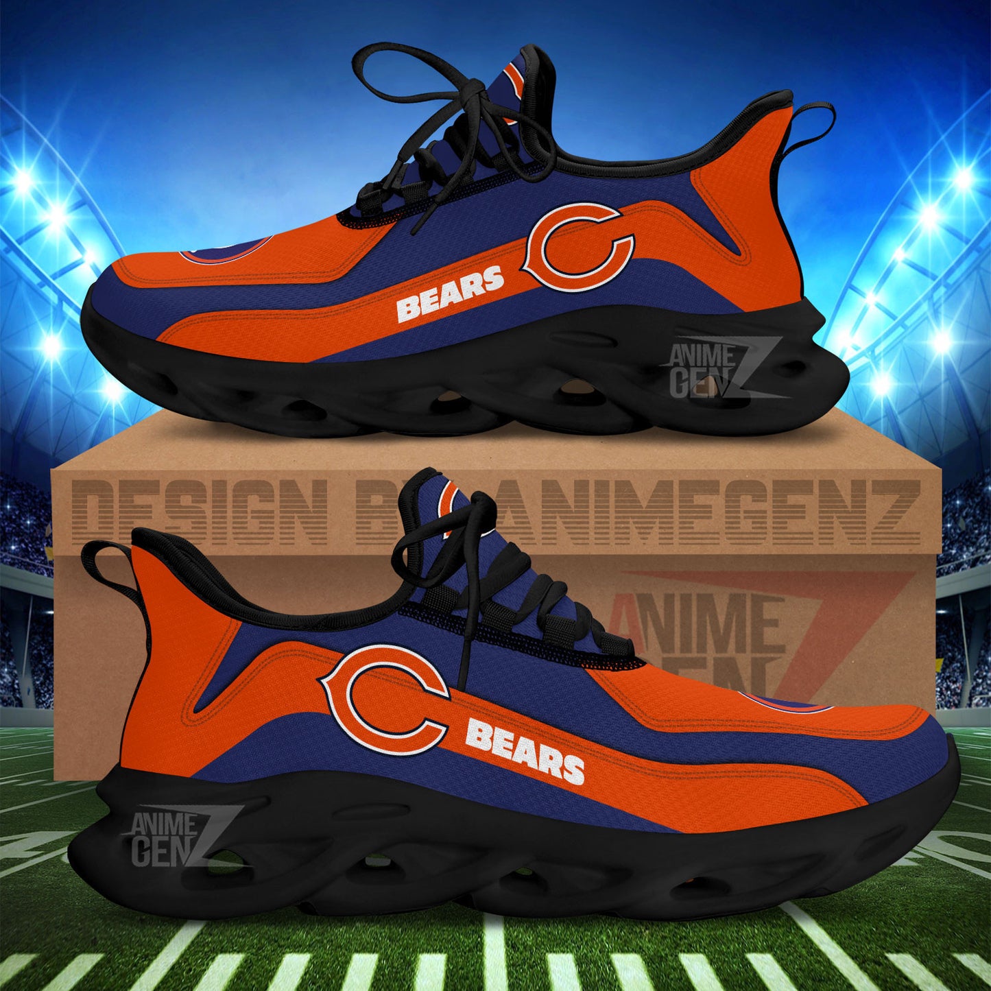 Chicago Bears Clunky Sneakers NFL Custom Sport Shoes