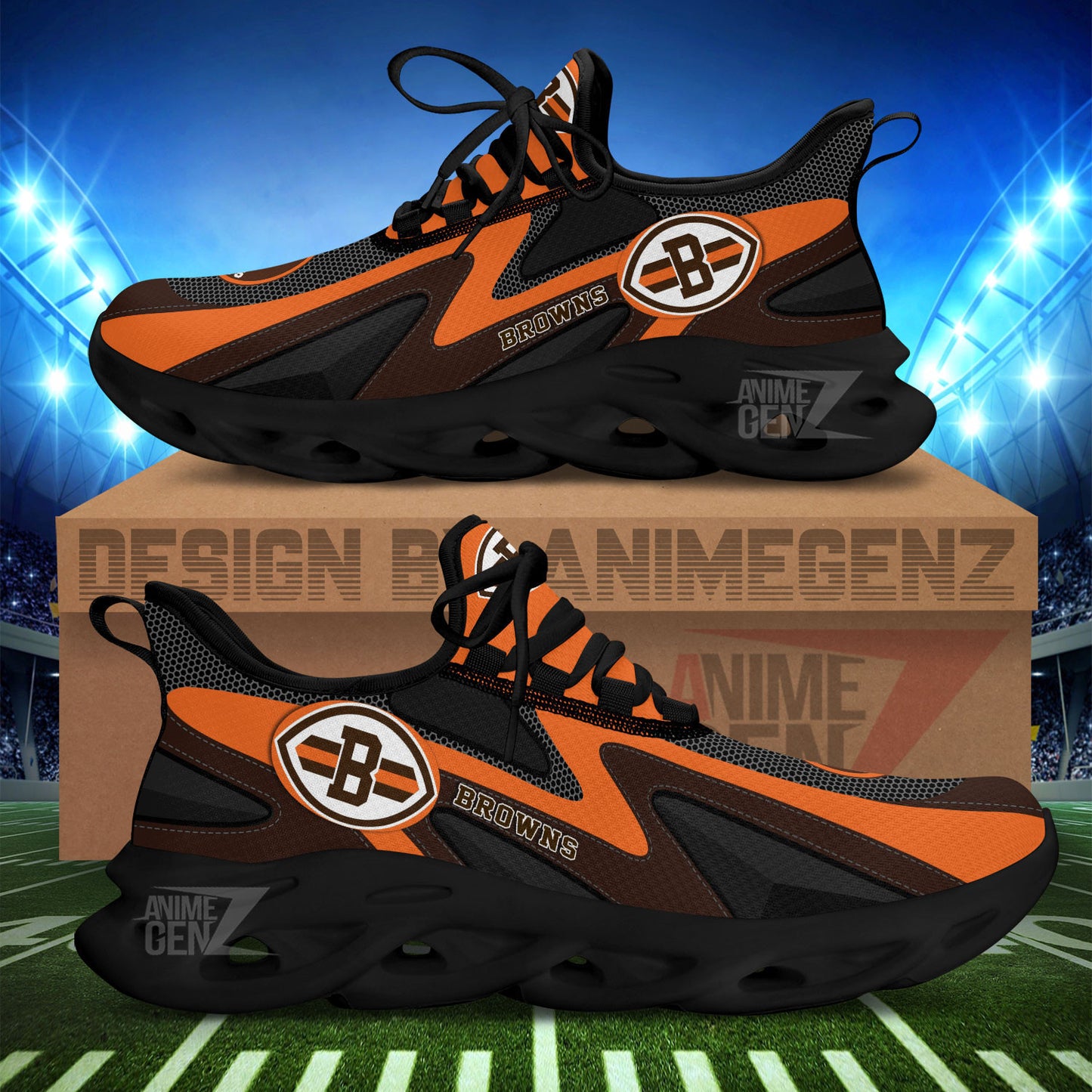 Cleveland Browns Clunky Sneakers NFL Custom Sport Shoes