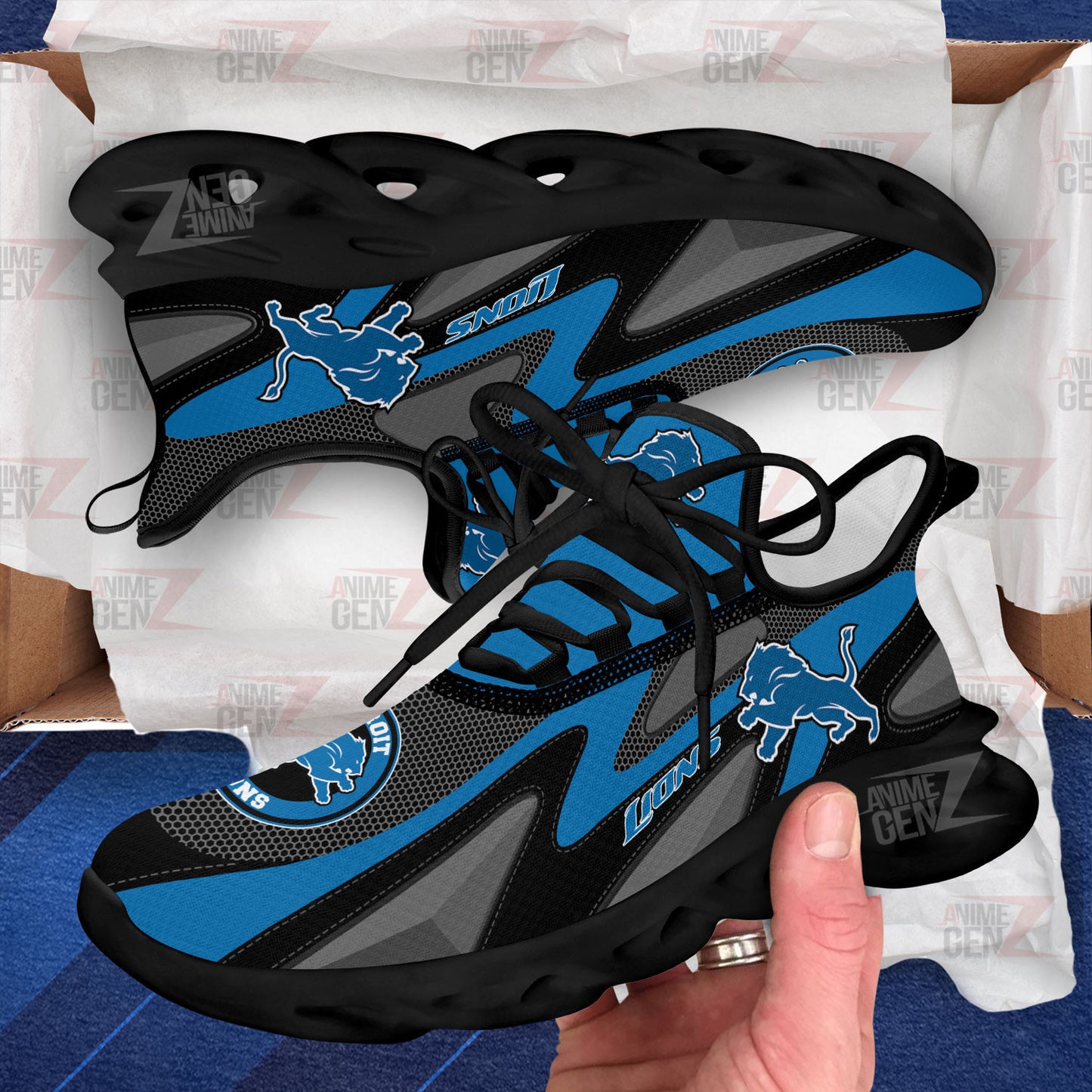 Detroit Lions Clunky Sneakers NFL Custom Sport Shoes