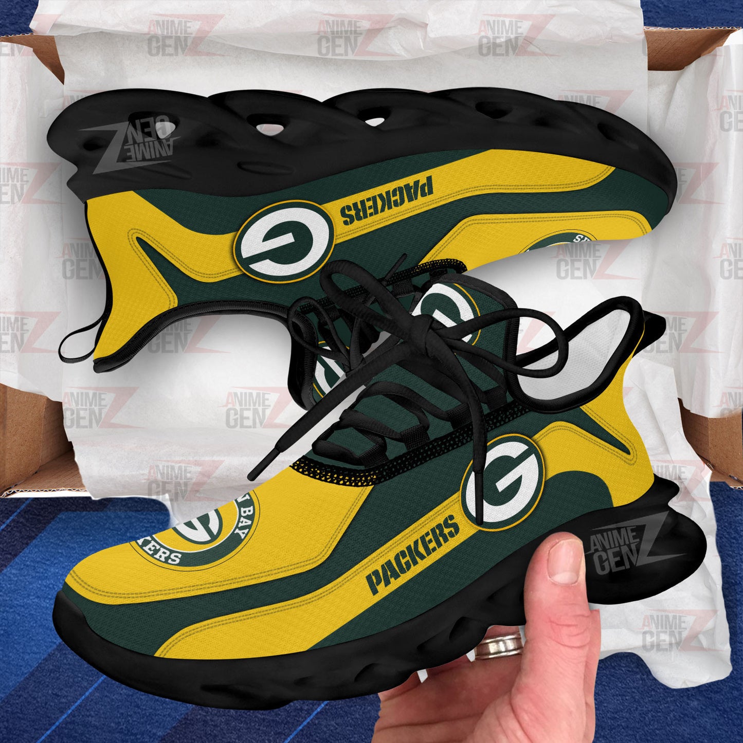 Green Bay Packers Clunky Sneakers NFL Custom Sport Shoes