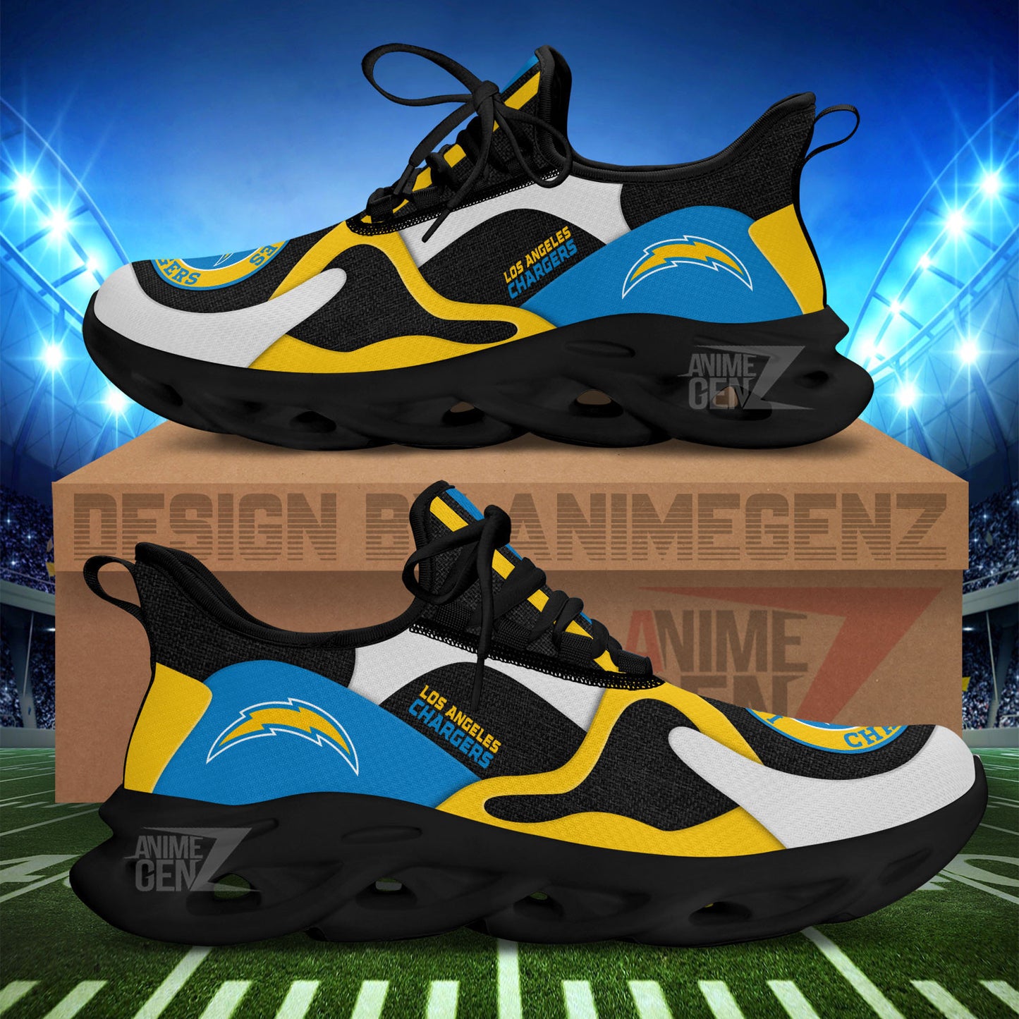 Los Angeles Chargers Clunky Sneakers NFL Custom Sport Shoes