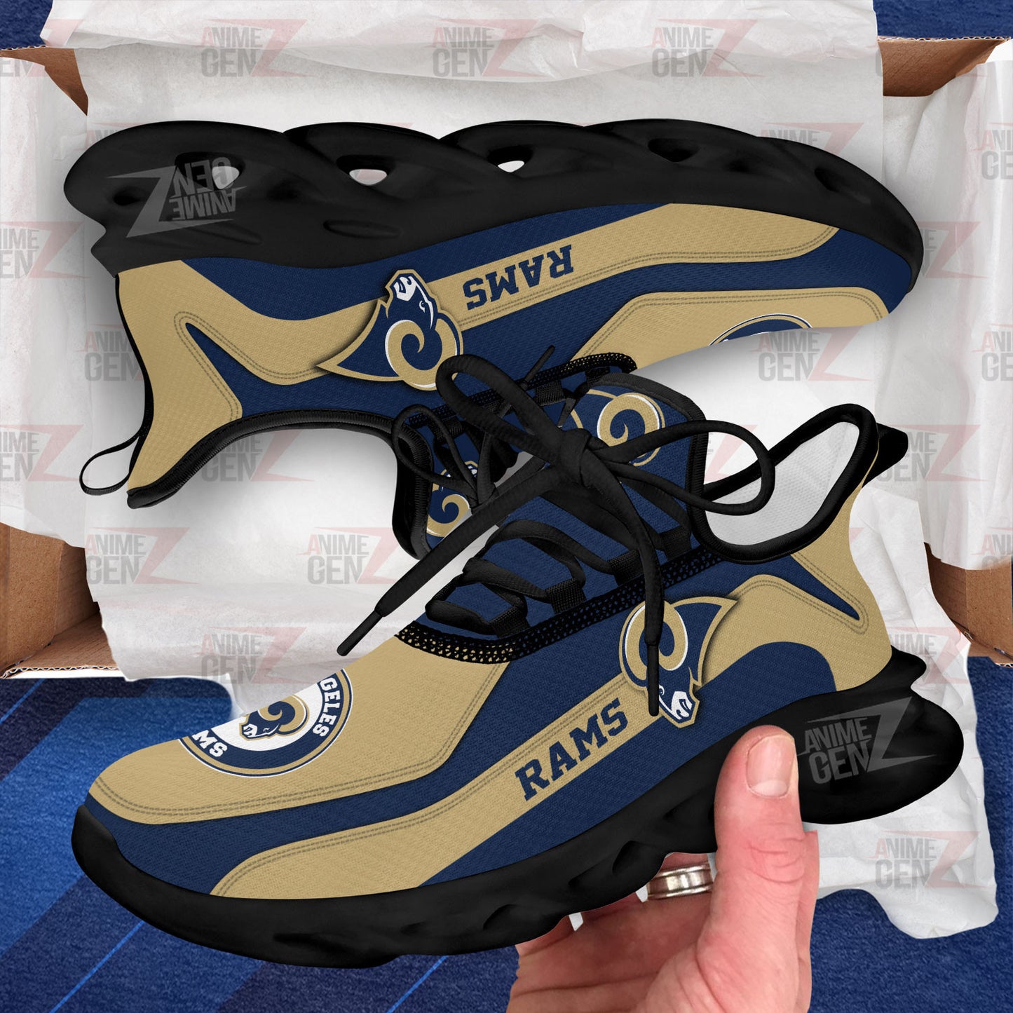 Los Angeles Rams Clunky Sneakers NFL Custom Sport Shoes