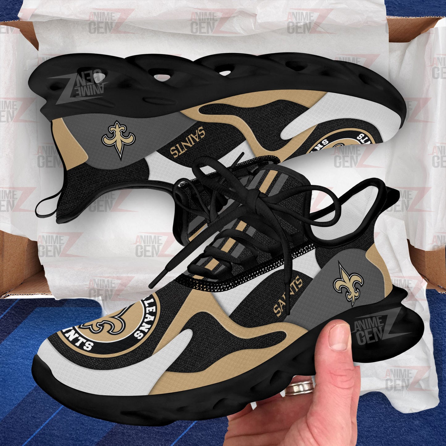 New Orleans Saints Clunky Sneakers NFL Custom Sport Shoes