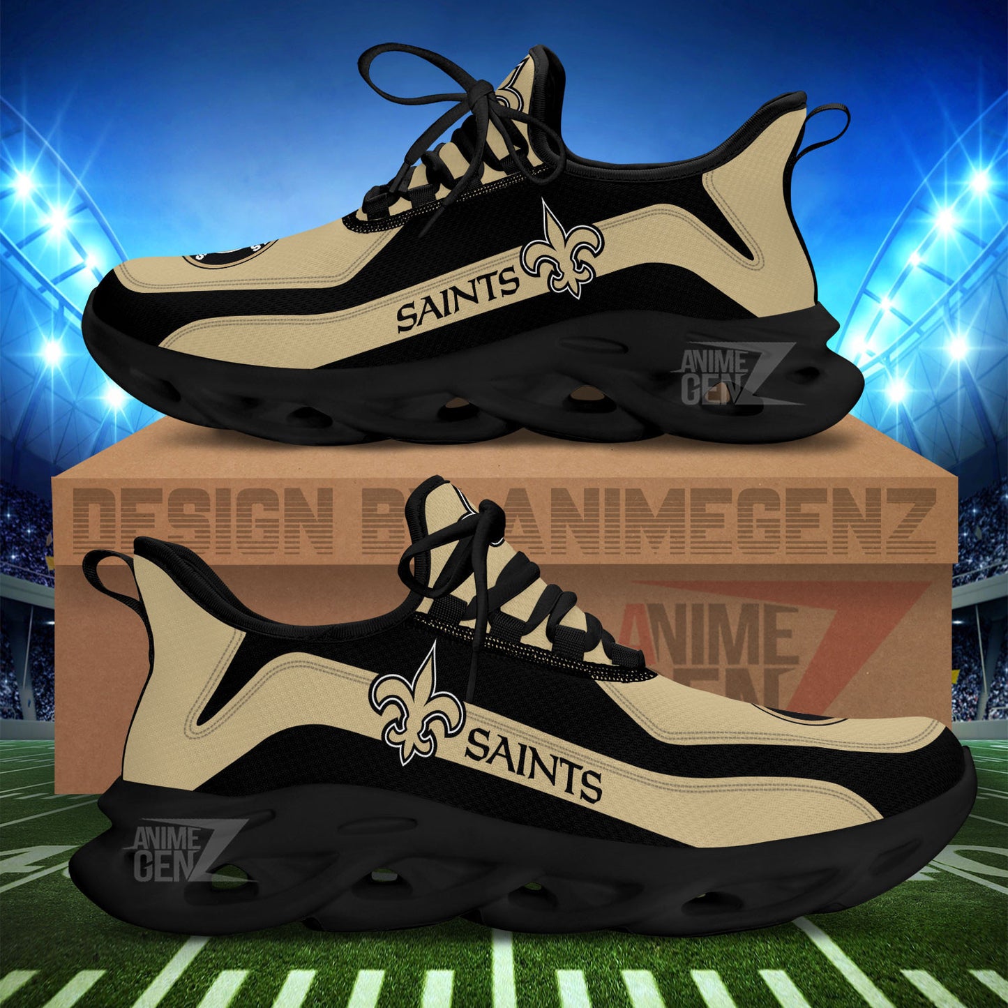 New Orleans Saints Clunky Sneakers NFL Custom Sports Shoes