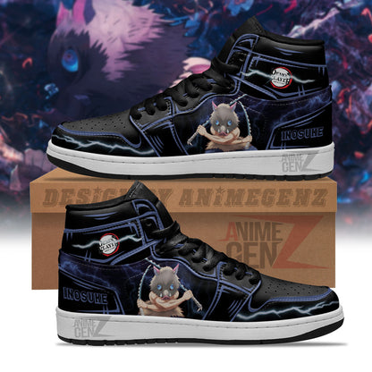 Demon Slayer Inosuke JD Sneakers Black Cool Style Custom Anime Shoes