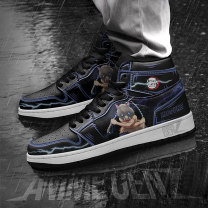 Demon Slayer Inosuke JD Sneakers Black Cool Style Custom Anime Shoes