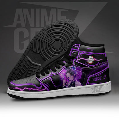 Demon Slayer Shinobu JD Sneakers Black Cool Style Custom Anime Shoes