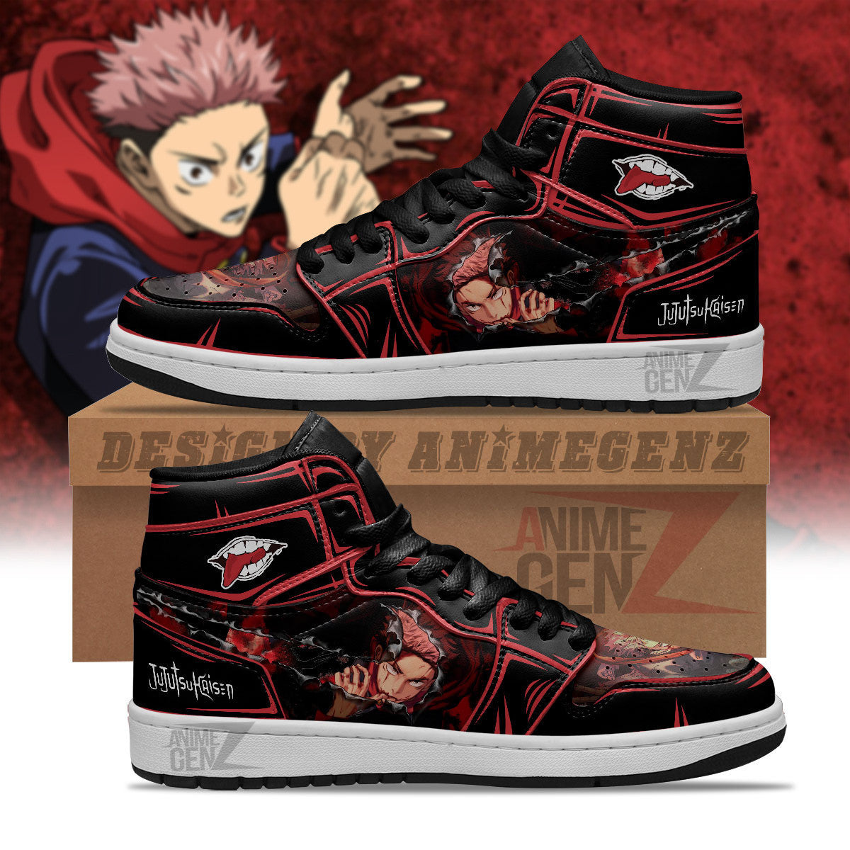 Jujutsu Kaisen Yuji Itadori JD Sneakers Custom Anime Shoes