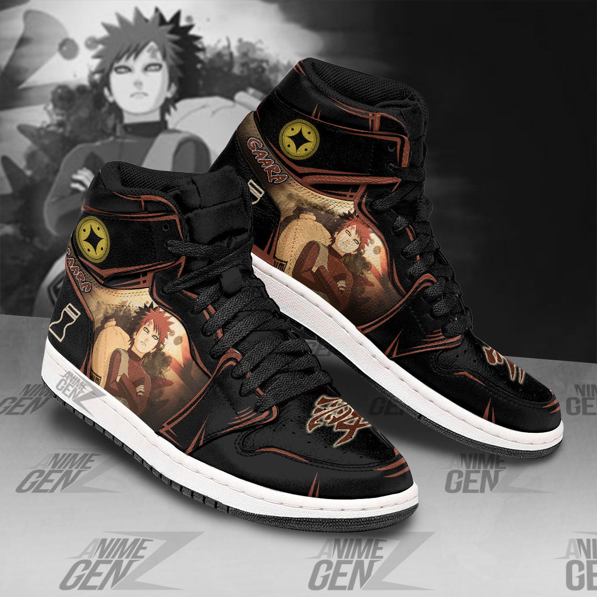 Naruto Gaara JD Sneakers Custom Anime Shoes