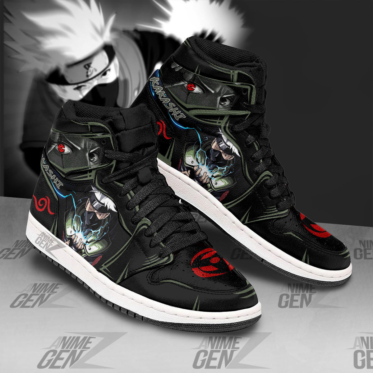 Naruto Hatake Kakashi Sasuke JD Sneakers Custom Anime Shoes