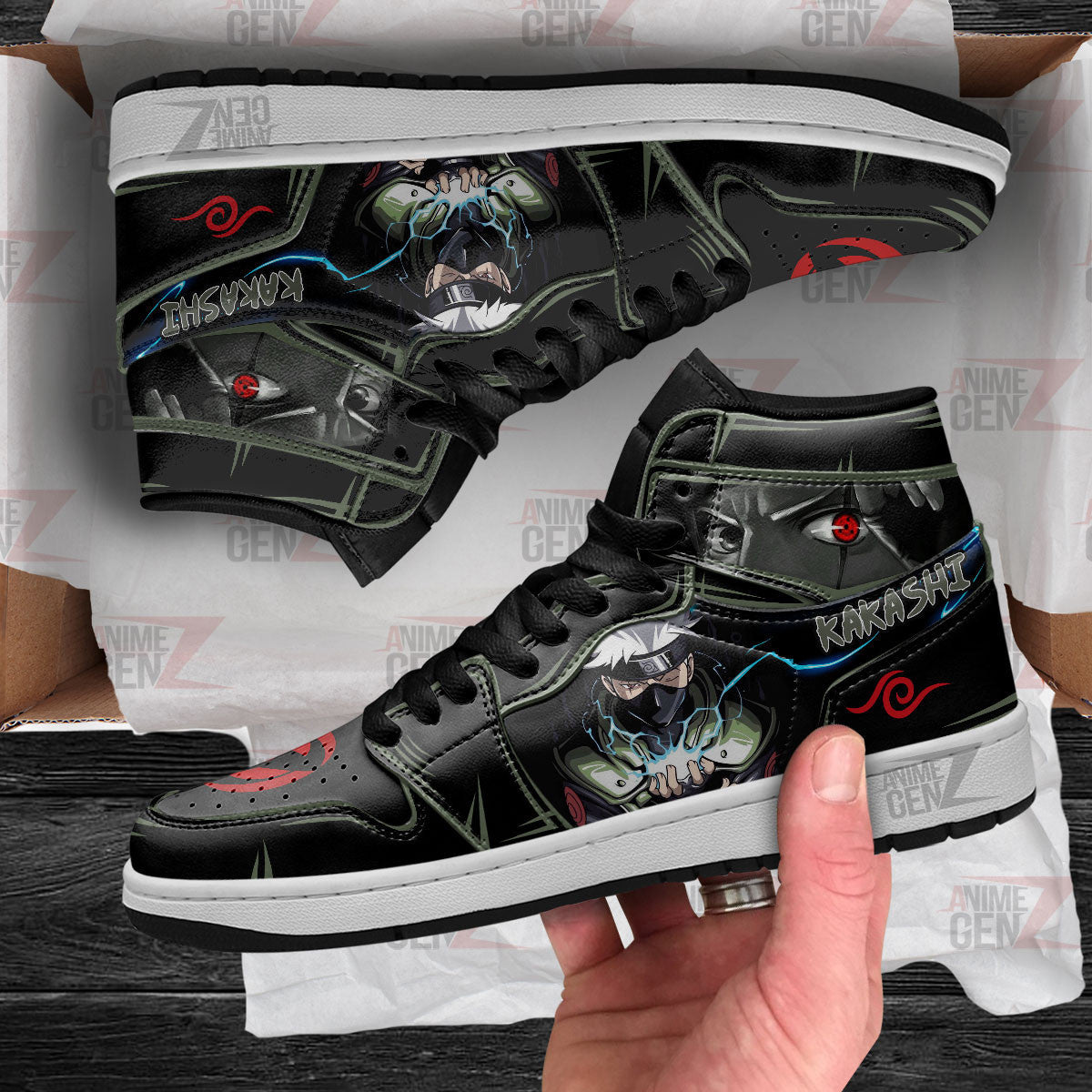 Naruto Hatake Kakashi Sasuke JD Sneakers Custom Anime Shoes