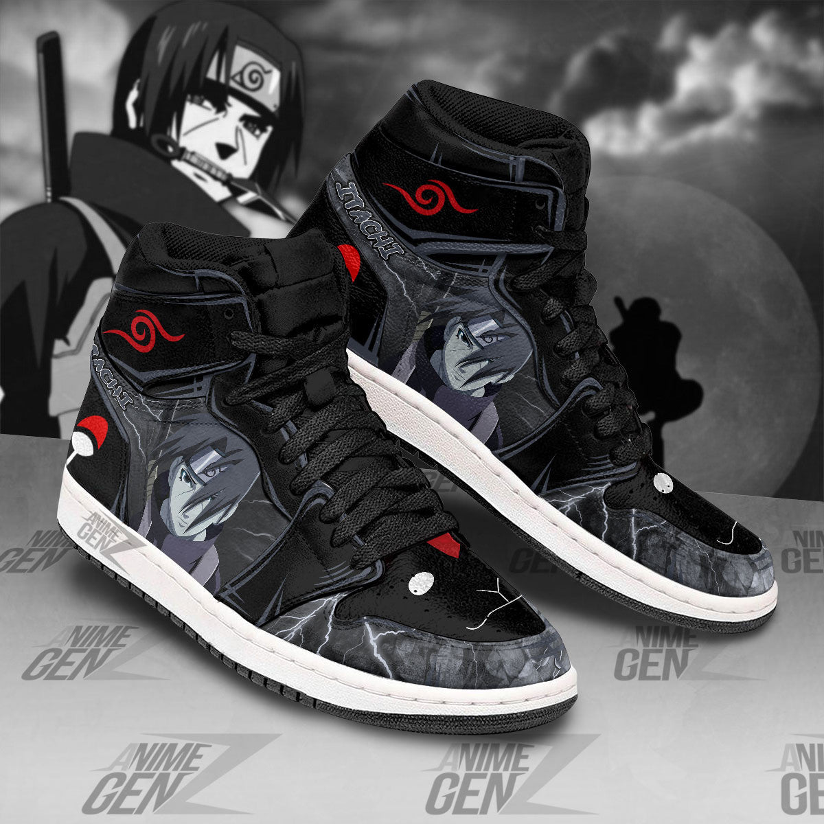 Naruto Itachi Anbu Sasuke JD Sneakers Custom Anime Shoes