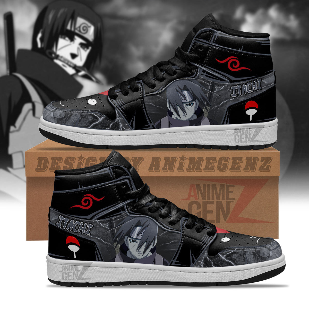 Naruto Itachi Anbu Sasuke JD Sneakers Custom Anime Shoes