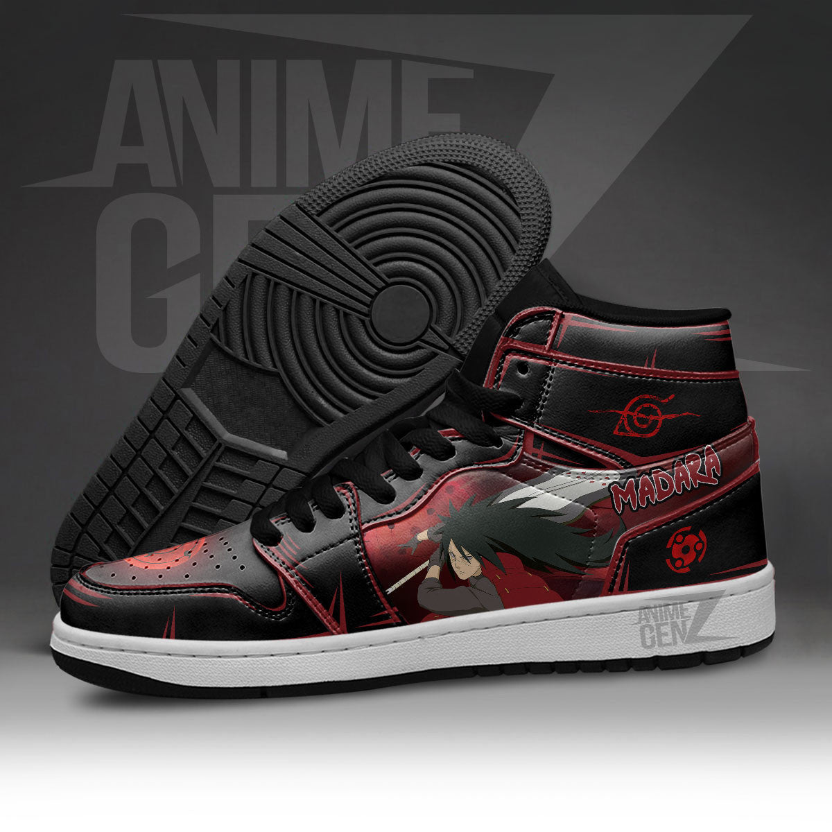 Naruto Madara Uchiha JD Sneakers Custom Anime Shoes